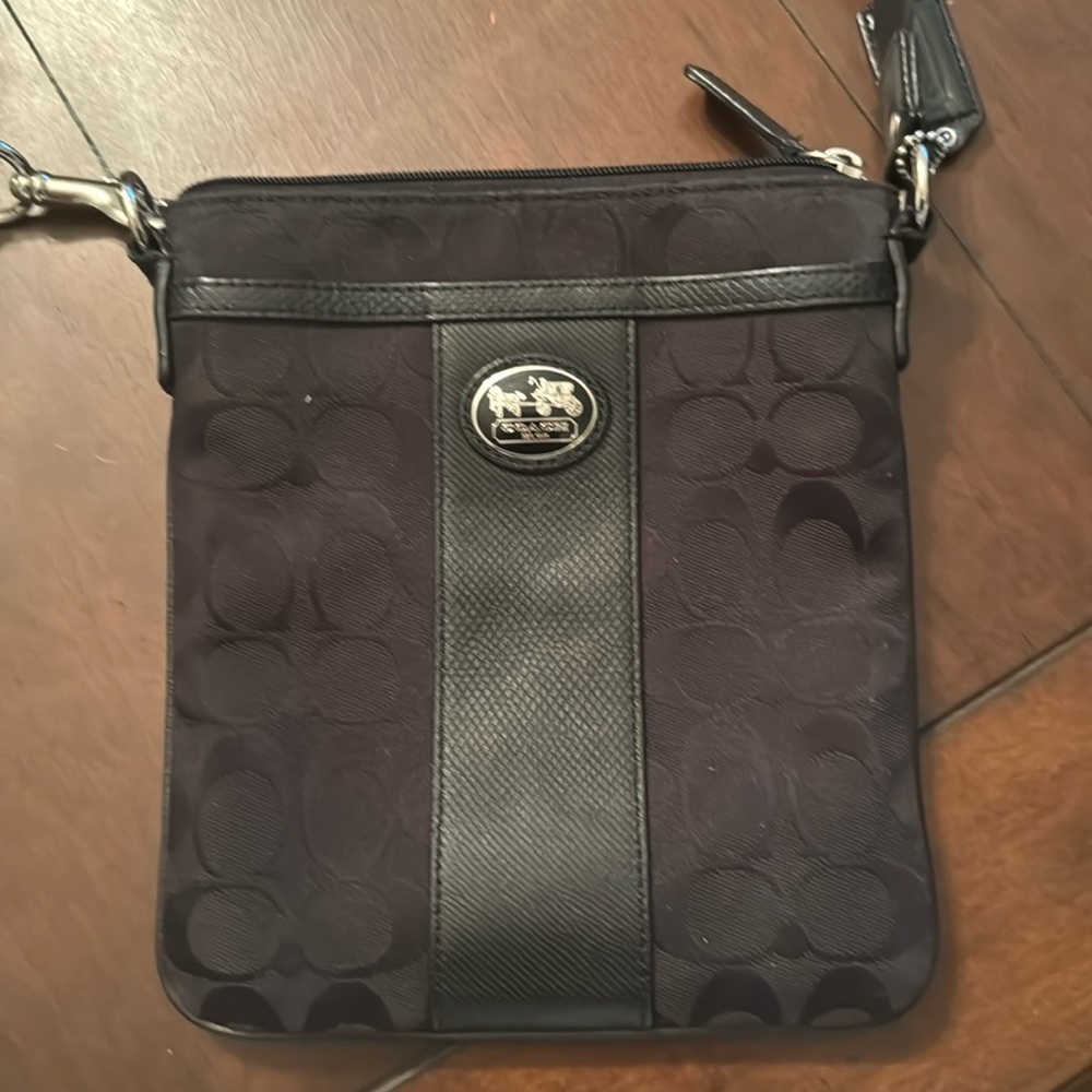 Coach black crossover bag purse